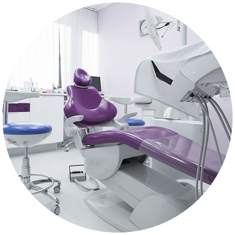 purple dental chairs